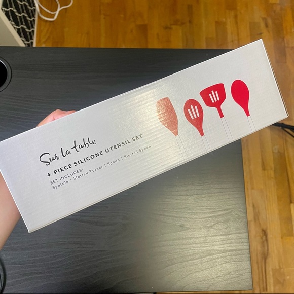 NEW Sur La Table Red 4-Piece Silicone Kitchen Utensil Set - Picture 3 of 6